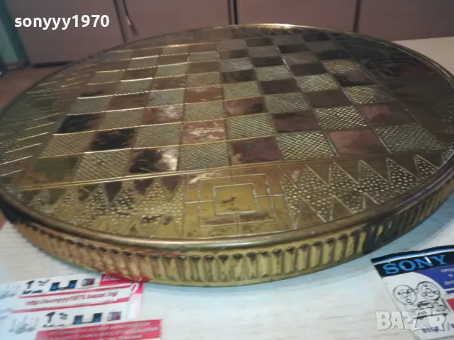 ЗЛАТНА МАСА 60СМ ОТ ФРАНЦИЯ-ПЛОТ МЕД МЕСИНГ 0411241719LNWCR, снимка 16 - Антикварни и старинни предмети - 47838894