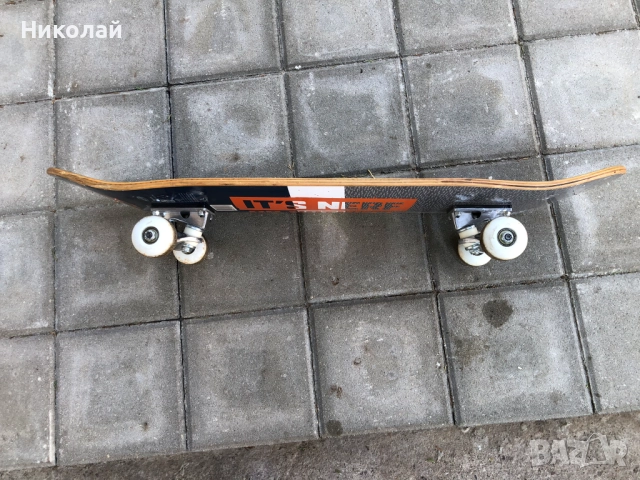 Детски скейтборд NERF, малко използван, запазен, до 100 кг., върви много леко, перфектен за начинаещ, снимка 5 - Скейтборд, ховърборд, уейвборд - 52017522