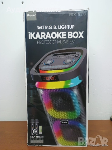 Чисто нова караоке колона Brodu BTS 1989. Акумулаторна с 2бр. микрофони и дистанционно. , снимка 17 - Тонколони - 52828421