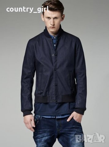 g-star denim baseball bomber - страхотно дънково яке КАТО НОВО