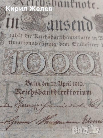 Райх банкнота - Германия - 1000 марки/ 1910 година - 17897, снимка 7 - Нумизматика и бонистика - 31019943