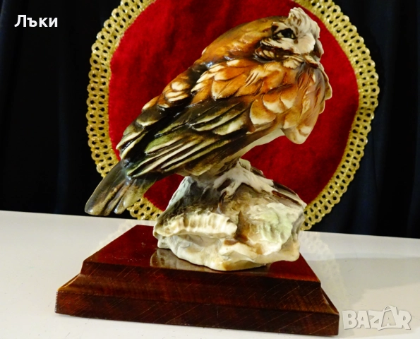 Порцеланова статуетка Бухал,Сова,Capodimonte от R.Pennati. , снимка 2 - Статуетки - 52900223