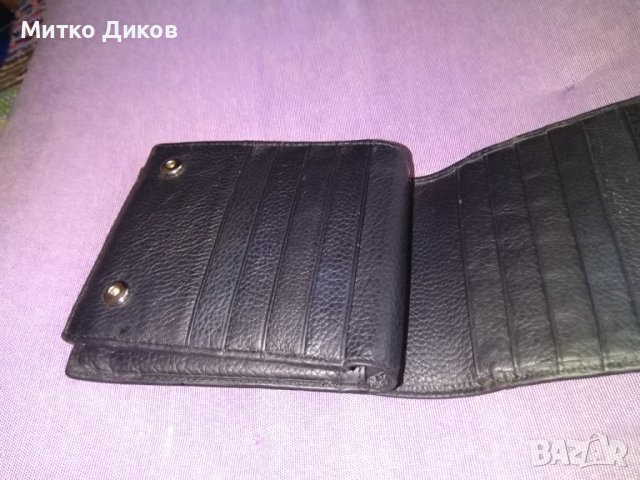 Италиански портфейл 125х100мм естествена кожа с много прегради за карти-документи, снимка 12 - Портфейли, портмонета - 37908425