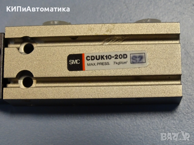 пневматичен цилиндър SMC CDUK10-20D + 2 сензора SMC D-97 indicator, снимка 3 - Резервни части за машини - 44601742
