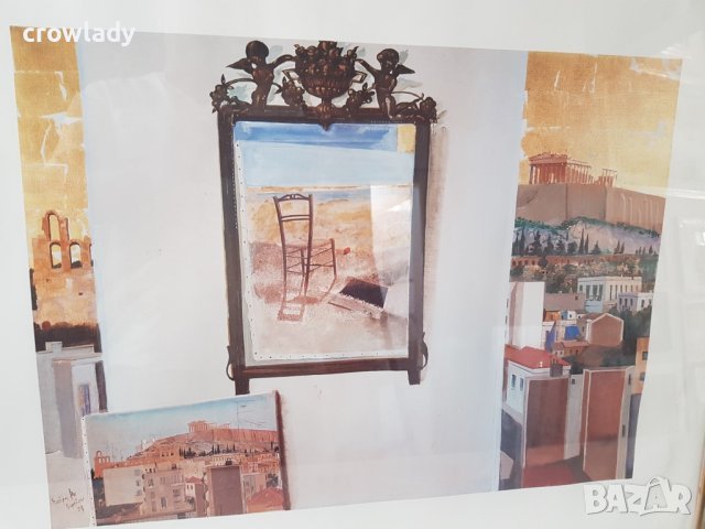 Репродукция пейзаж Акропол Атина на Спирос Василиу, снимка 3 - Картини - 42310953