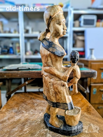 Дървена статуетка , снимка 5 - Статуетки - 53157680