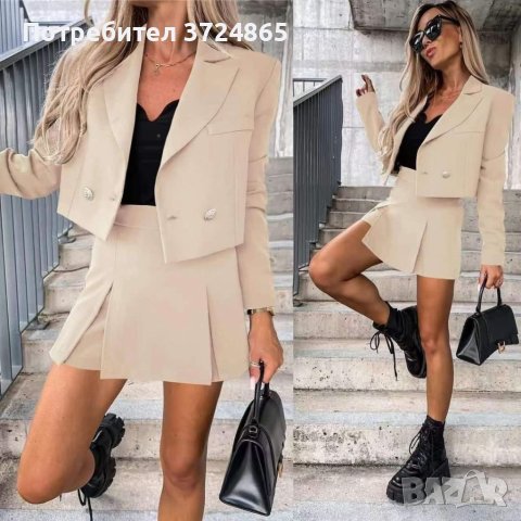 Дамски комплект сако и пола-панталон , снимка 2 - Комплекти - 40614178