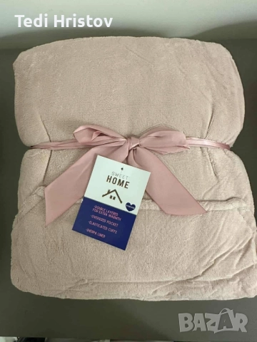 🧣 Дебело зимно одеяло с ръкави и качулка TOP QUALITY HOME SWEET, снимка 5 - Олекотени завивки и одеяла - 52531051