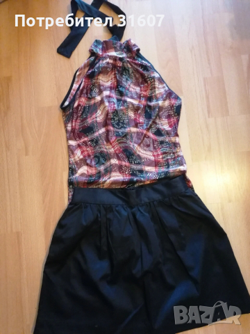 Сет - елегантен топ и сатенена пола