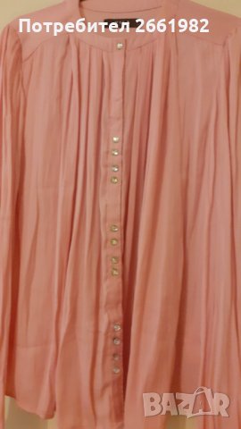 Елегантна розова риза с красиви копчета, снимка 2 - Ризи - 33998756