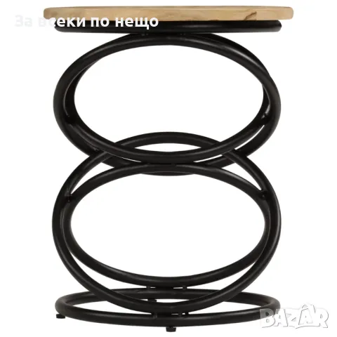 Крайна маса, мангово дърво масив, 40х50 см Код P518, снимка 4 - Маси - 50279391