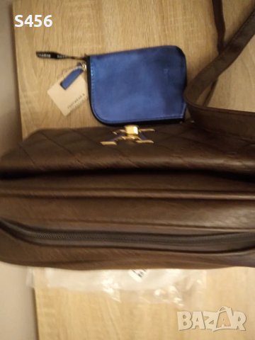 Дамска чанта L*V*+ Подарък Bershka портмоне , снимка 5 - Чанти - 49982001