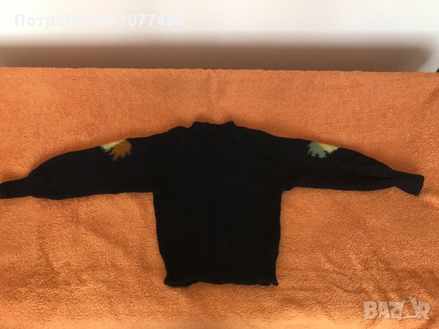 Вълнен Дамски Пуловер с есенни листа Вълнен пуловер, снимка 2 - Блузи с дълъг ръкав и пуловери - 31310244