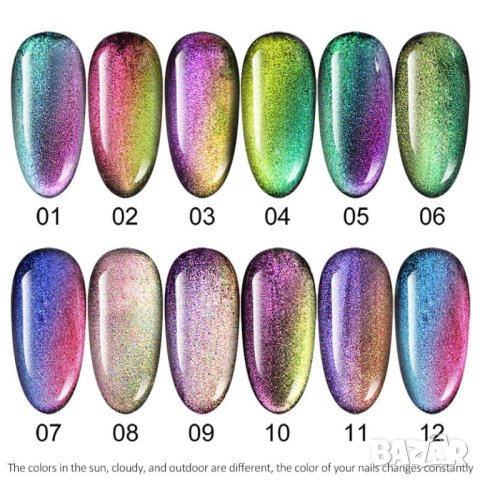  Venalisa 9D магнитен гел лак хамелеон / котешко око , снимка 2 - Продукти за маникюр - 27275902