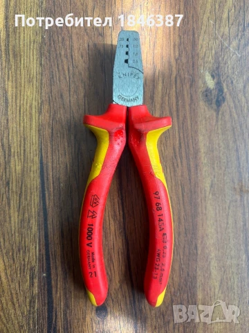 Изолирани кримпващи клещи Knipex Germany