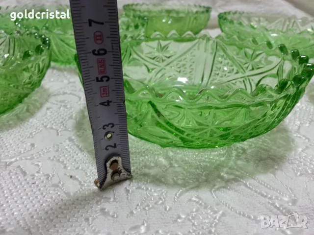 Стъклени купички цветно стъкло , снимка 4 - Антикварни и старинни предмети - 39732603