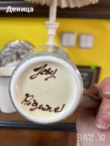 Авторски керамични чаши-тип Мъг Ръчно изработени и декорирани  Цвете и зелена чаша Вместимост-300/35, снимка 10 - Чаши - 52556505