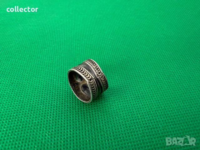 Ръчно изработен сребърен пръстен. №7633, снимка 4 - Пръстени - 52481772