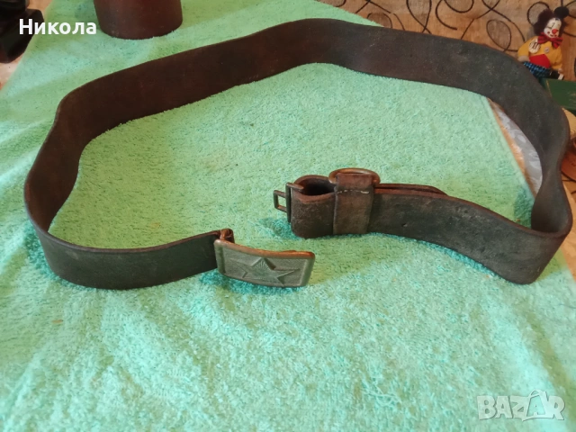 Стар войнишки колан БНА сержантски, снимка 2 - Антикварни и старинни предмети - 54211497