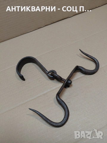 Соц Стар Ръчно Кован Ченгел За Дране На Животни. НОМЕР 391., снимка 3 - Антикварни и старинни предмети - 54237767