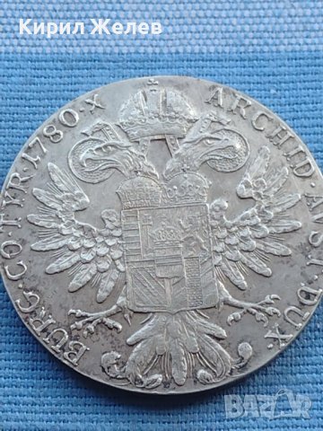 Сребърна монета Австрия талер 1780г. Мария Терезия от Хабсбург 40383, снимка 1 - Нумизматика и бонистика - 42755897