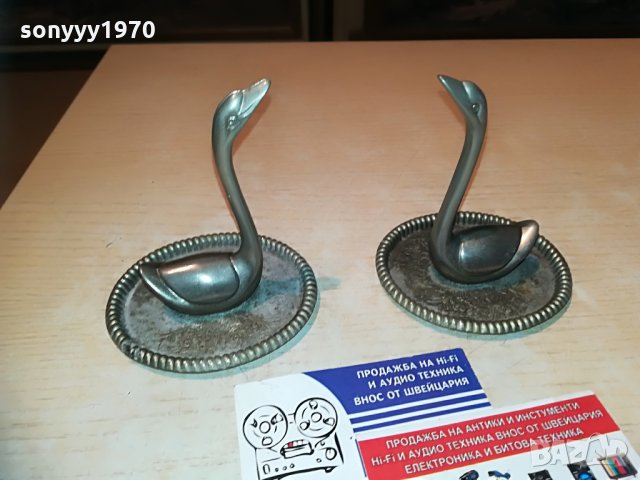 лебеди 2бр-внос франция-10х9х8см, снимка 5 - Колекции - 29631137