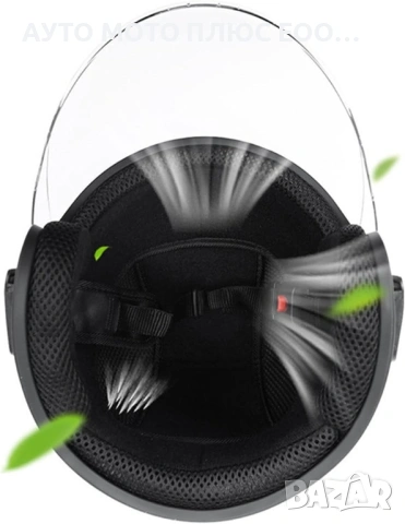 Каска за мотор с прозрачен визьор - Сив гланц., снимка 5 - Аксесоари и консумативи - 54220943