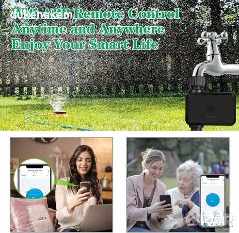 WiFi таймер за градинско напояване, с приложение и Bluetooth, снимка 2 - Напояване - 53333572