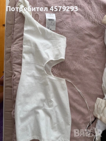 Бяла рокля Zara, снимка 2 - Рокли - 54323389