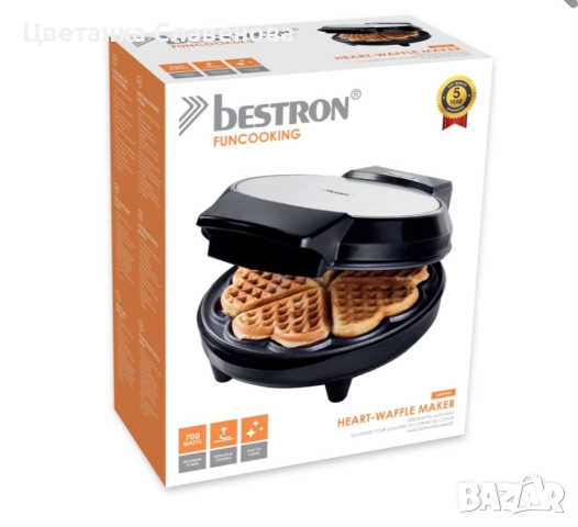 Гофретник Bestron AWM700S   700W, снимка 2 - Гофретници - 52443869