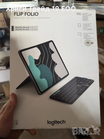 Logitech Flip Folio Калъф с Bluetooth клавиатура за iPad Pro 13 / iPad Air 13