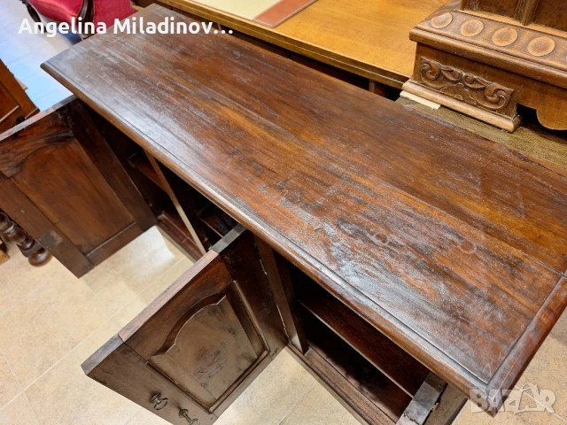 Античен комод, скрин, шкаф орех, снимка 7 - Шкафове - 51318236