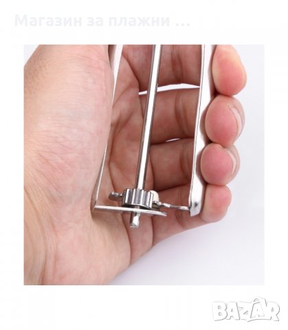 ЛЪЖИЦА ЗА СЛАДОЛЕД - МЕТАЛНА С МЕХАНИЗЪМ - код 1792, снимка 3 - Прибори за хранене, готвене и сервиране - 34264393