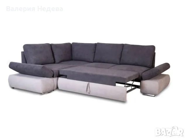Разтегателен ъглов диван , снимка 3 - Дивани и мека мебел - 56543783