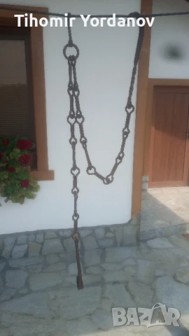 Верига за огнище от ковано желязо., снимка 6 - Антикварни и старинни предмети - 50966177