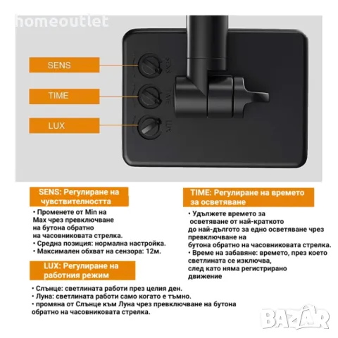 ПРОМОЦИЯ Водоустойчив прожектор cъс сензор, 35W (к-кт от 2 броя), снимка 3 - Друга електроника - 47579318