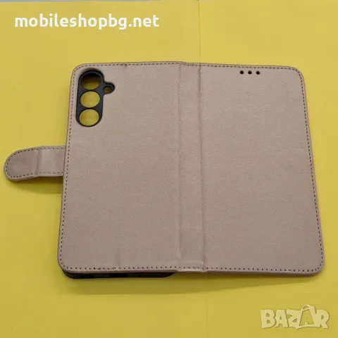 Samsung A16 калъф страничен с прегради черен син златен, снимка 7 - Калъфи, кейсове - 48505318