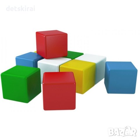 Пластмасови кубчета 10бр, снимка 1 - Други - 42271017