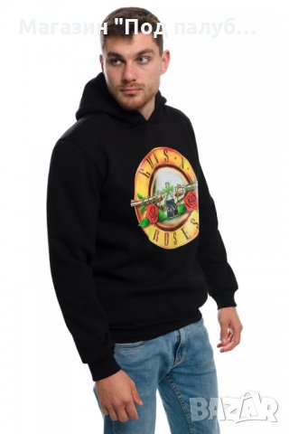 Нов мъжки суичър с логото на музикалната група GUNS N'ROSES, снимка 5 - Суичъри - 27532429