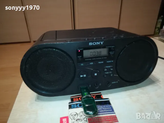 SONY ZS-PS50 USB CD/RADIO/AUX-ВНОС SWISS 2704251000LNWC, снимка 5 - Радиокасетофони, транзистори - 50051617