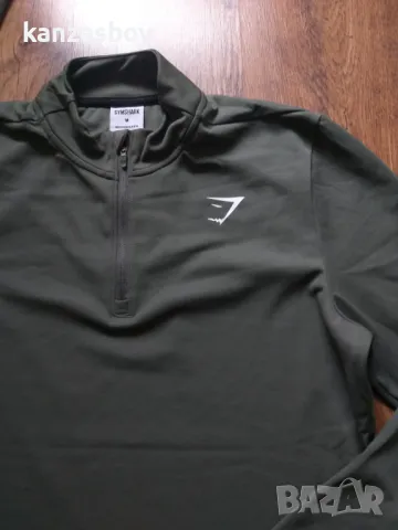 Gymshark Arrival 1/4 Zip Pullover - страхотна фитнес блуза М КАТО НОВА, снимка 3 - Спортни дрехи, екипи - 48146277