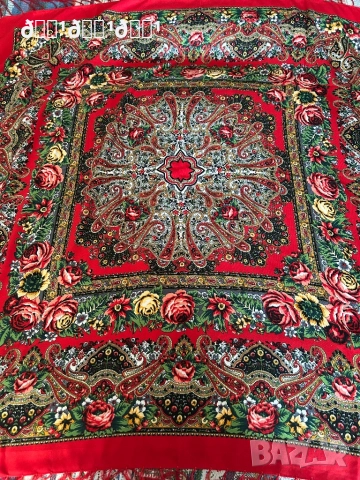 Голям руски вълнен шал НОВ с ЕТикет , снимка 8 - Шалове - 52802177