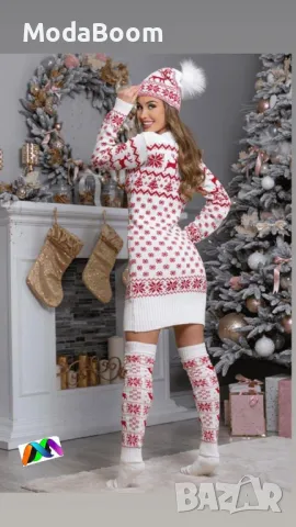 Коледни дамски рокли Два цвята , снимка 3 - Рокли - 48371912