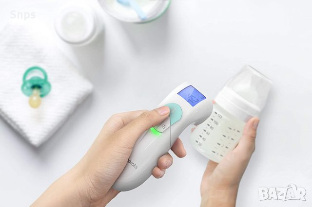 Цифров безконтактен термометър Motorola Baby MBP66NT за възрастни и бебета с LCD дисплей, снимка 4 - Прибори, съдове, шишета и биберони - 38763694