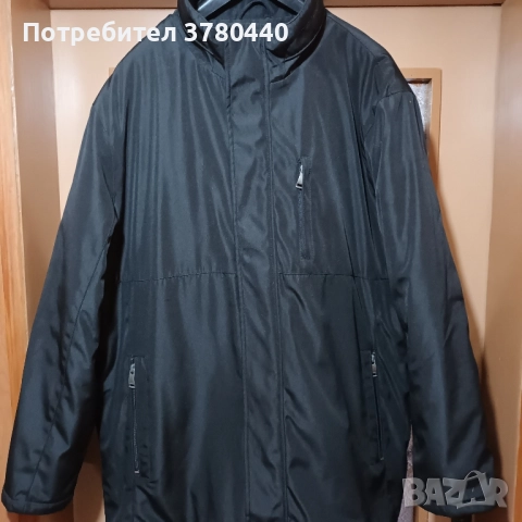 Италианско зимно гарваново черно яке "LUCIANO"