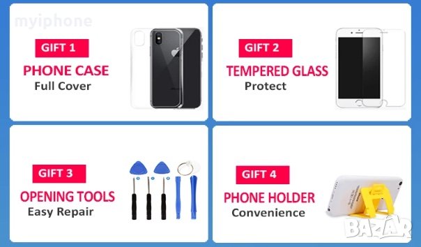 Дисплей с Гаранция! Iphone 5S,5SE,6,6S,7,8,X +4 подаръка бонус!, снимка 4 - Калъфи, кейсове - 14290567