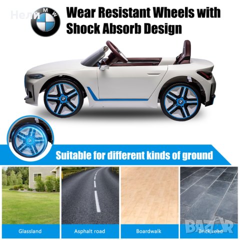 Акумулаторен КОЛА BMW I4  12V батерия, снимка 17 - Детски велосипеди, триколки и коли - 42535799