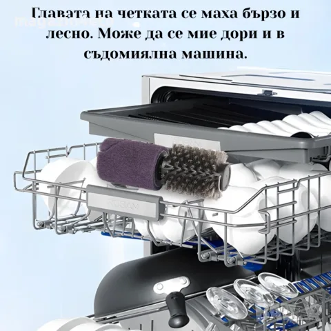 Мощна безжична електрическа четка за почистване на грил и барбекю – 3 скорости, 350 RPM, регулируема, снимка 3 - Барбекюта - 55715669