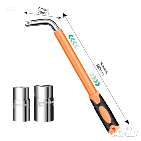 Ключ за джанти с разтегателно рамо и 2 камъка, снимка 3 - Аксесоари и консумативи - 41683273