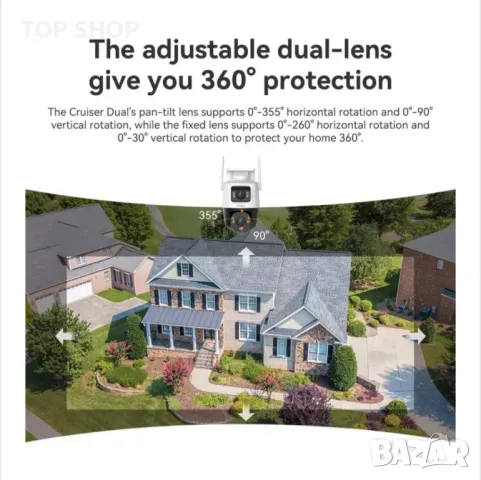 Wi-Fi двойна камера 8MP - Imou Outdoor Camera Cruiser Dual (IPC-S7XP-8M0WED, снимка 5 - HD камери - 48926907